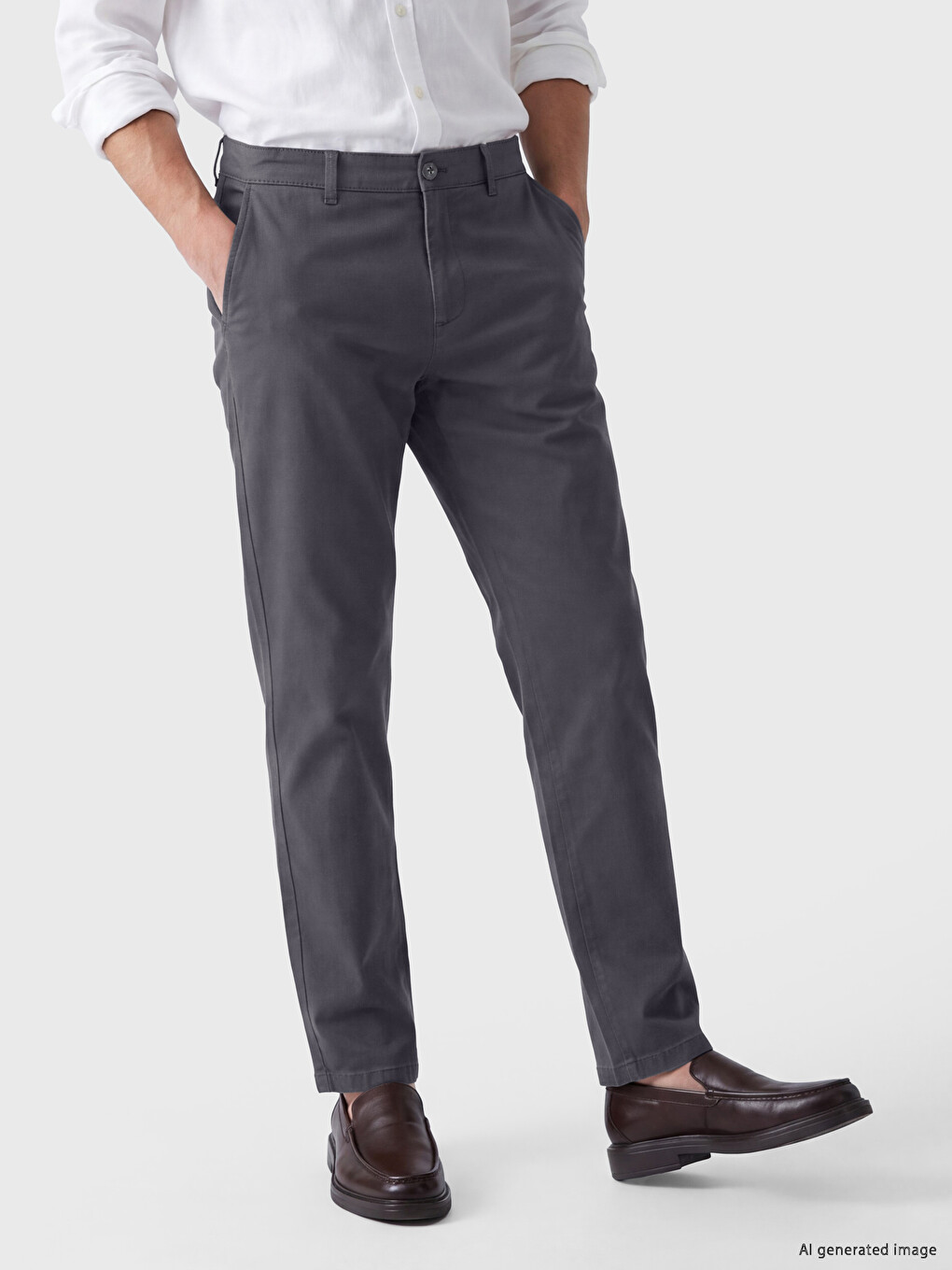 Man Anthracite Chino Trousers-1