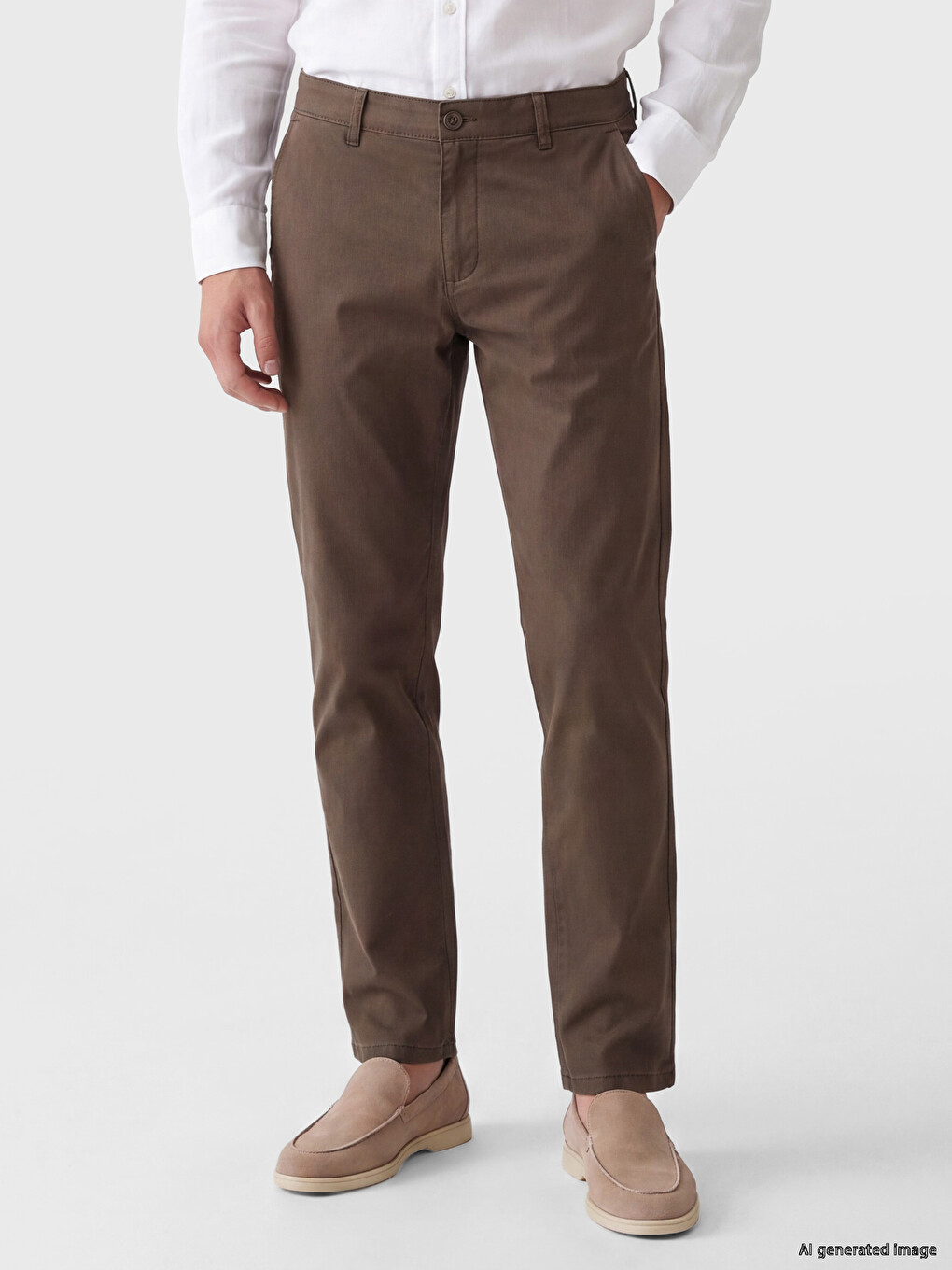 Man Brown Chino Trousers-1