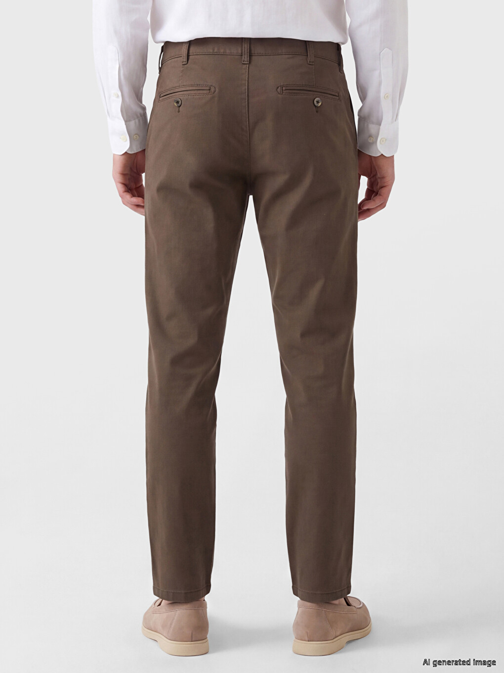 Man Brown Chino Trousers-3
