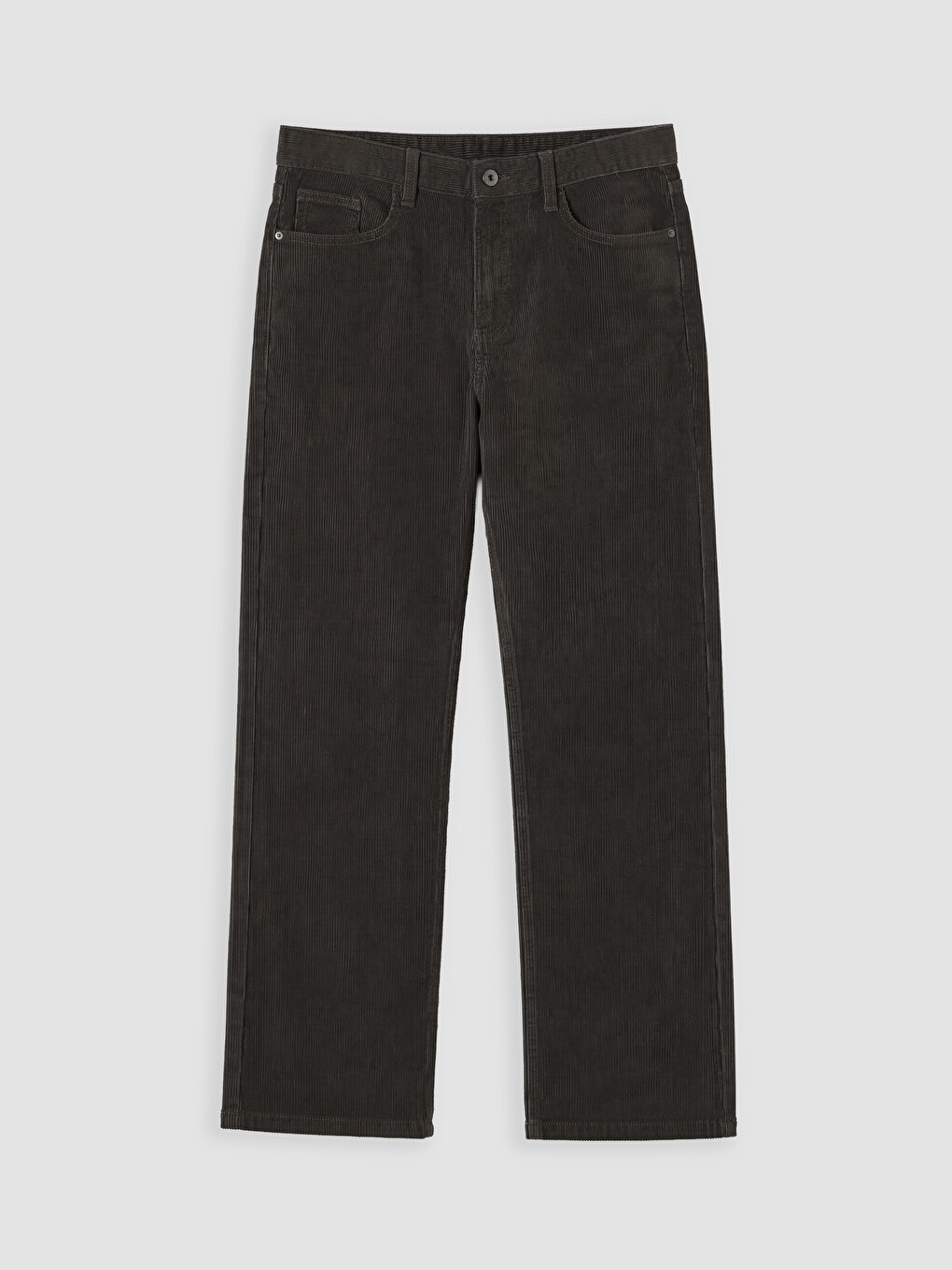 Pantaloni Din Catifea Cu Croială Standard Pentru Bărbați-3