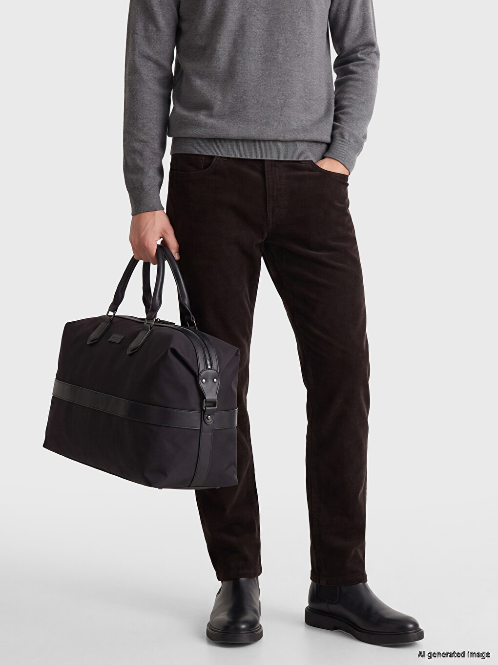 Regular Fit Velvet Men's Trousers-1