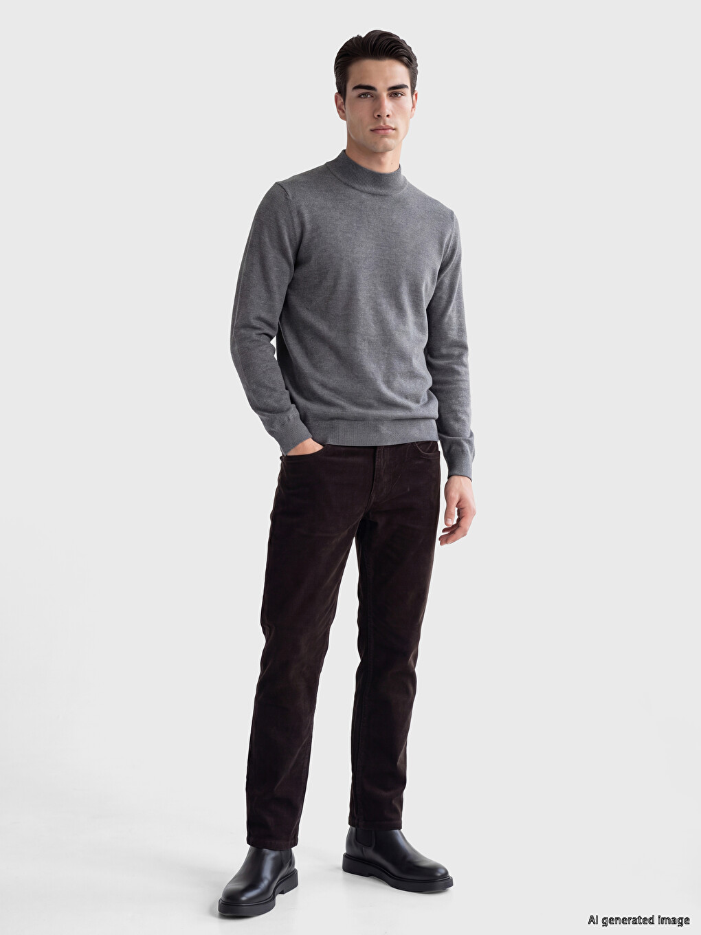 Regular Fit Velvet Men's Trousers