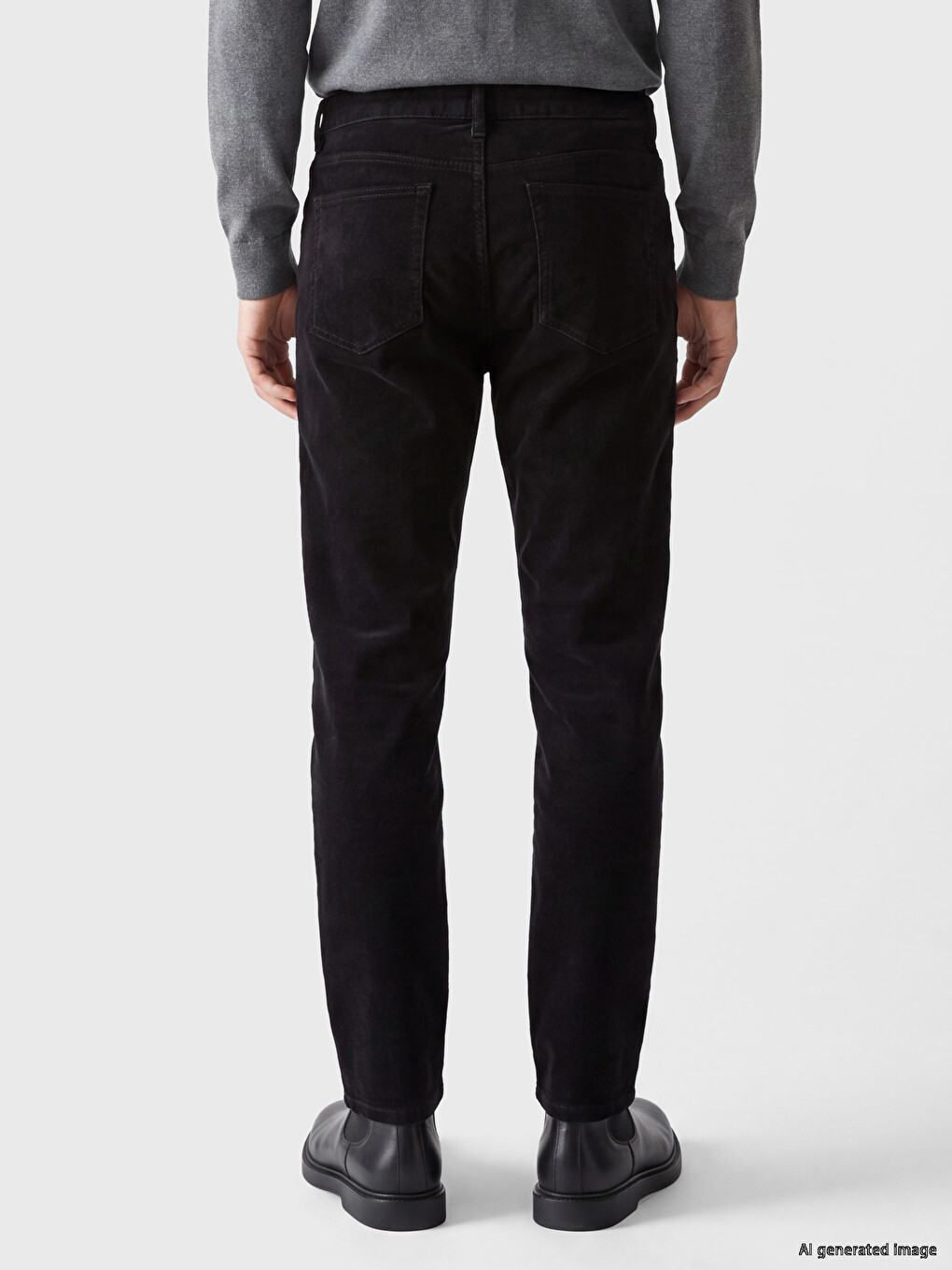 Regular Fit Velvet Men's Trousers-2