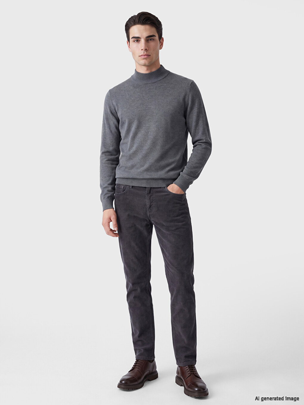 Pantaloni Catifea Bărbați Standard Fit-1