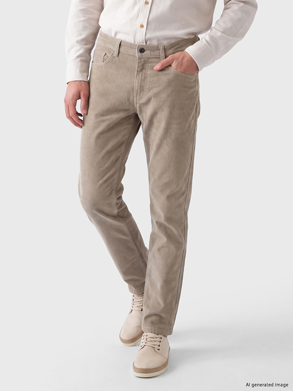 Man Beige Trousers-1
