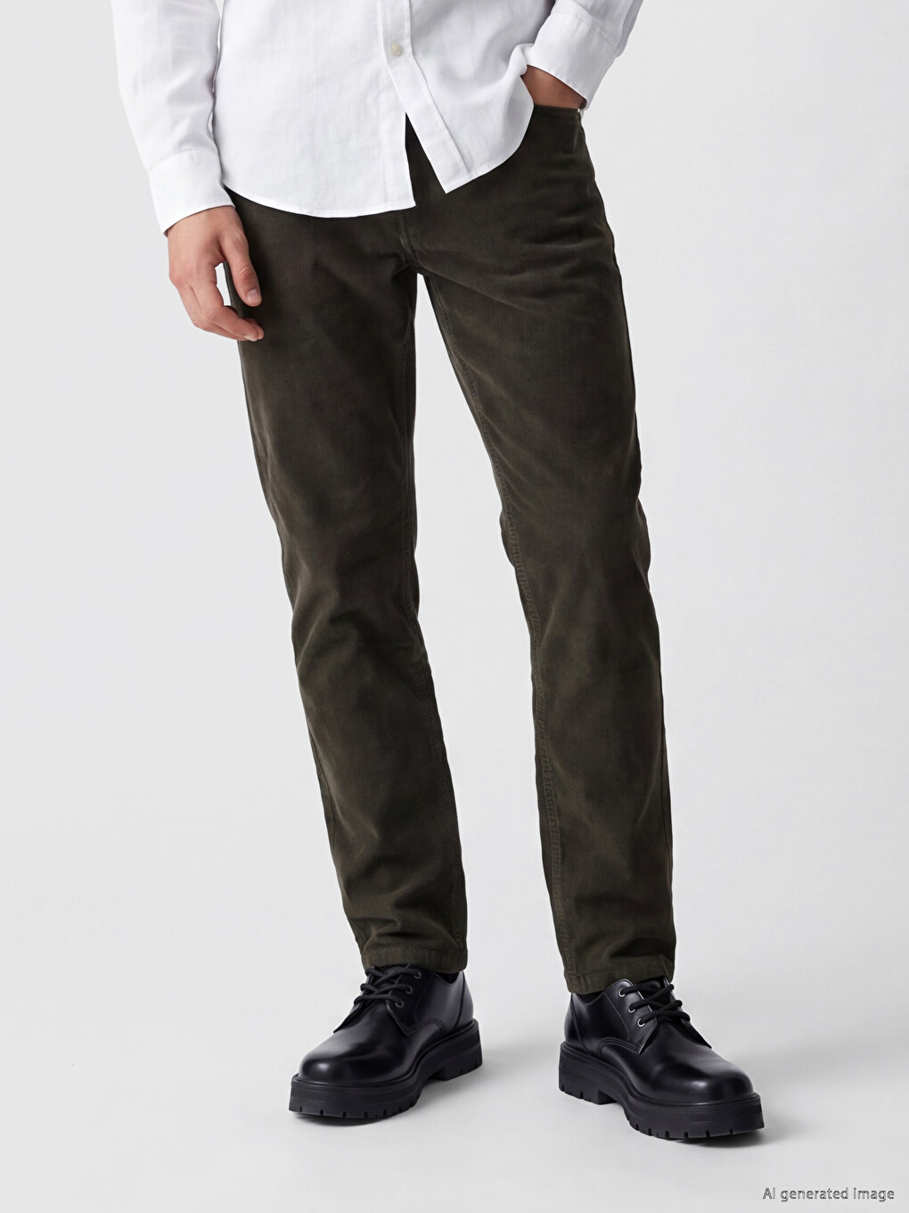 Man Khaki Trousers-1