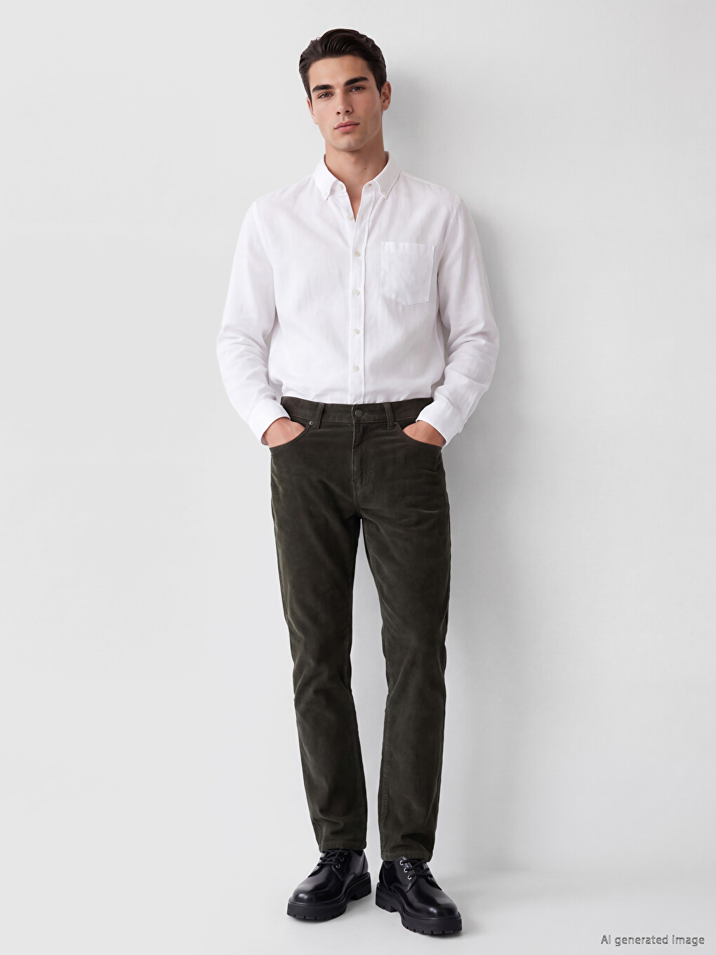 Man Khaki Trousers