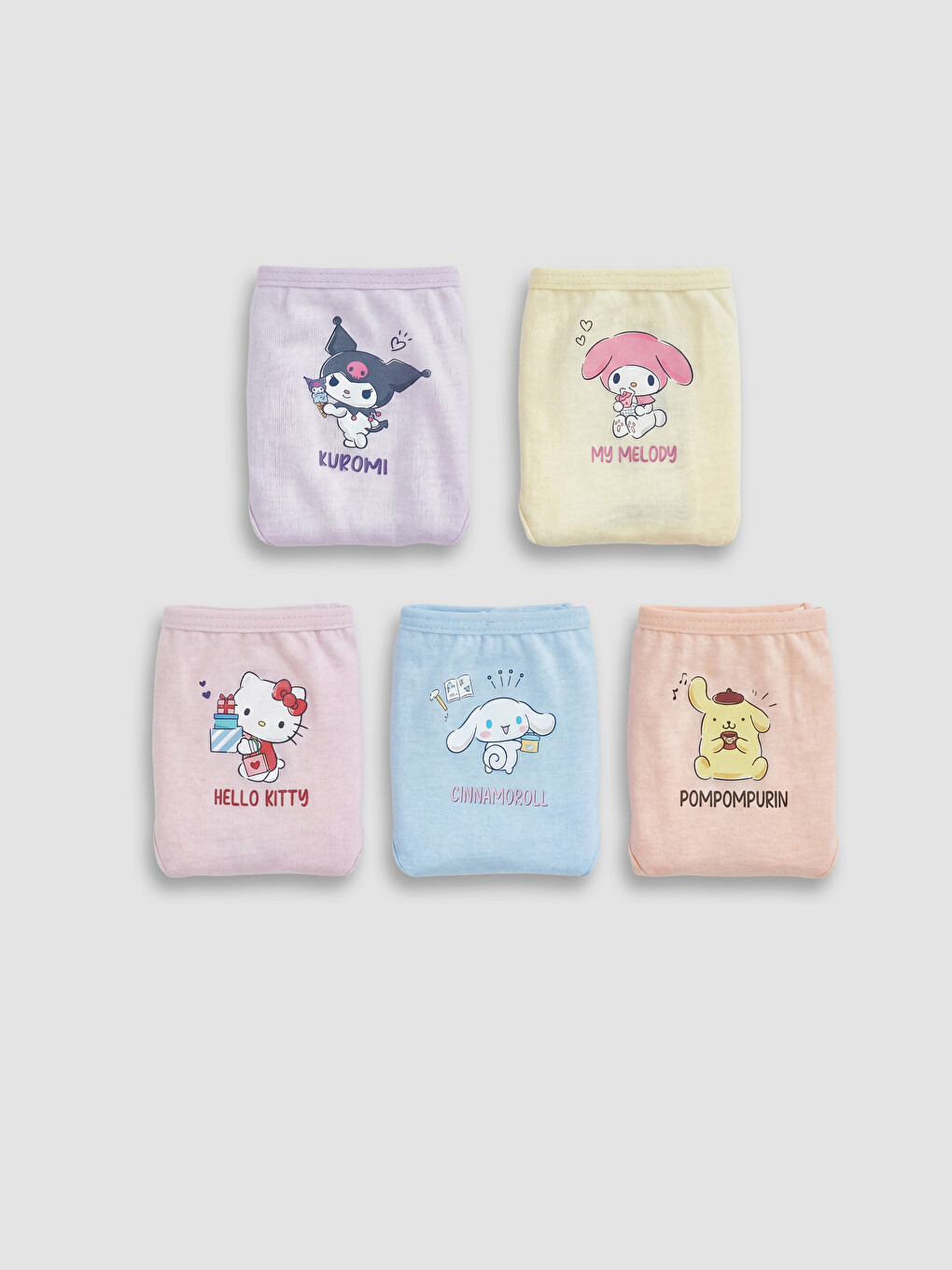 Mavi Hello Kitty ve Arkadaşları Lisanslı Kız Çocuk Külot 5'li