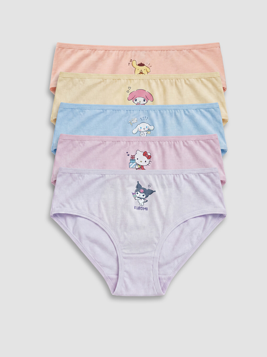Mavi Hello Kitty ve Arkadaşları Lisanslı Kız Çocuk Külot 5'li-7