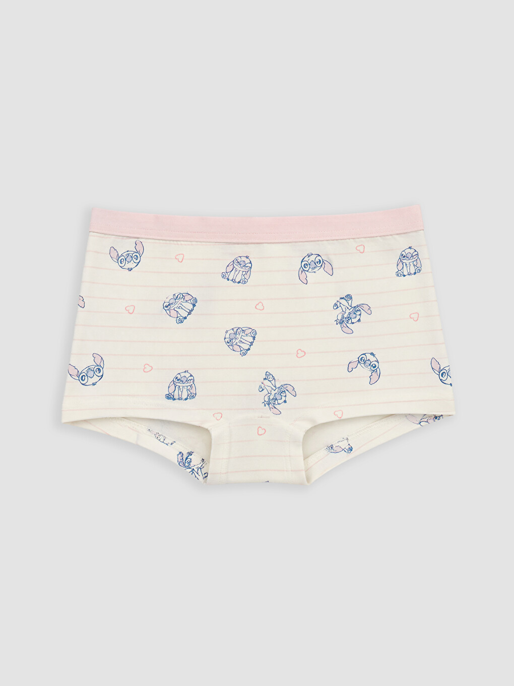 Ekru Stitch Ve Angel Baskılı Kız Çocuk Boxer 3'lü-1