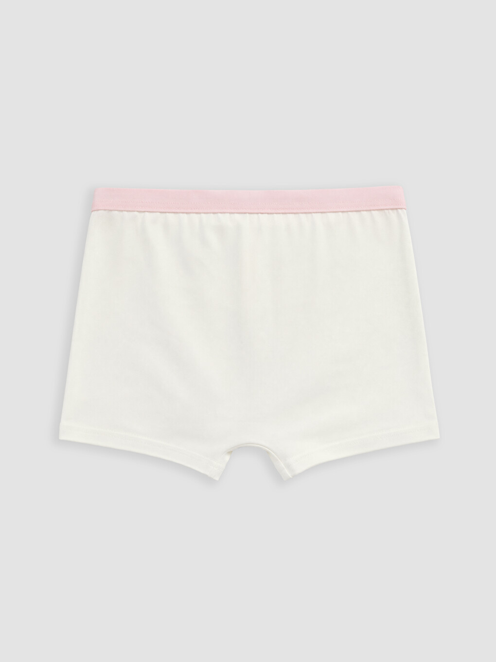 Ekru Stitch Ve Angel Baskılı Kız Çocuk Boxer 3'lü-4