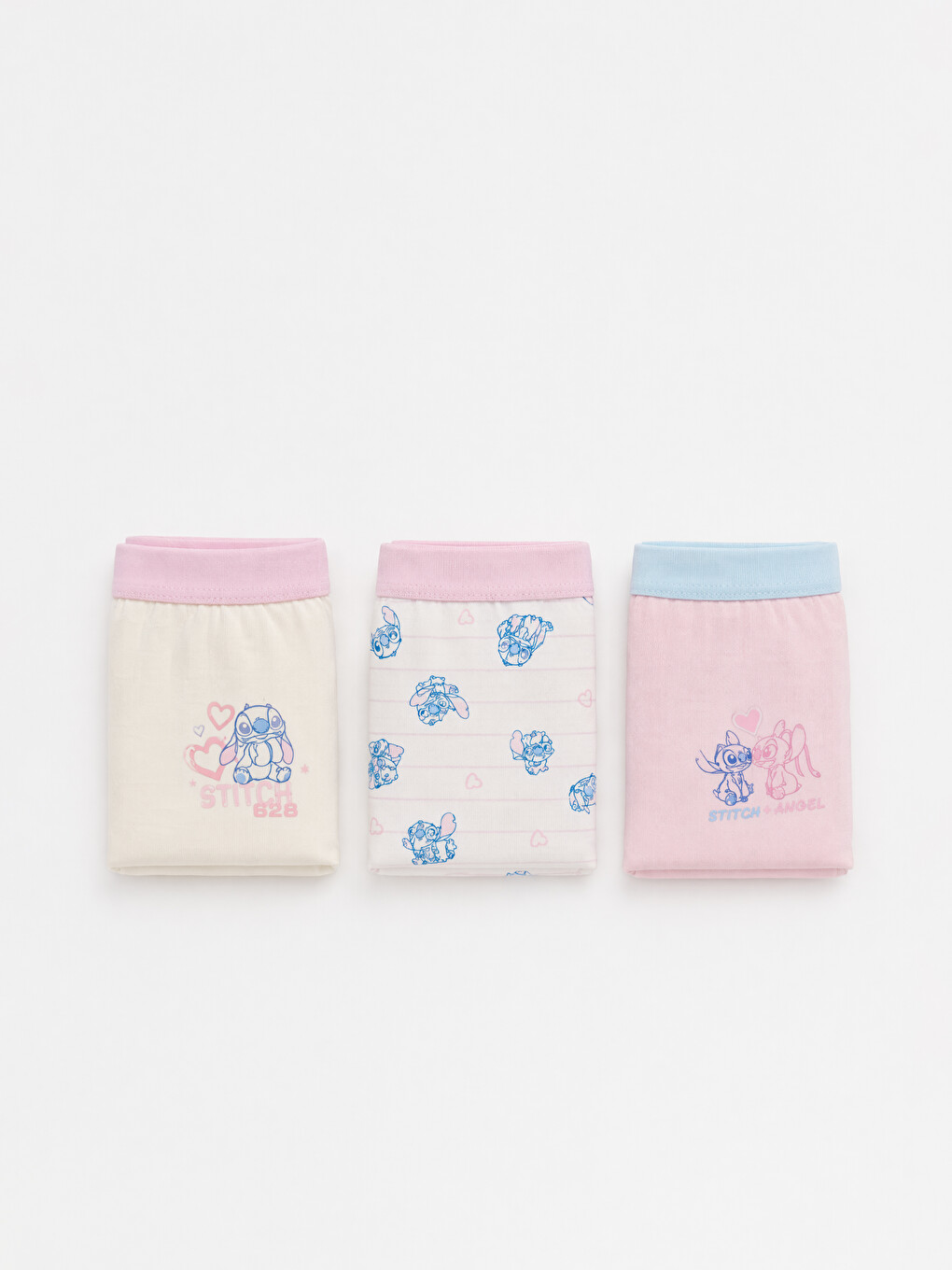 Stitch Ve Angel Baskılı Kız Çocuk Boxer 3'lü