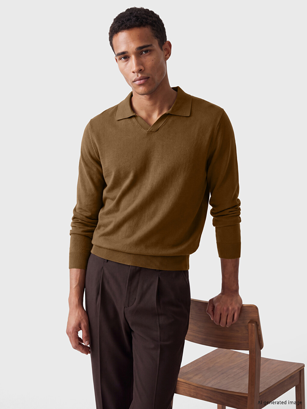 Man Brown Sweater