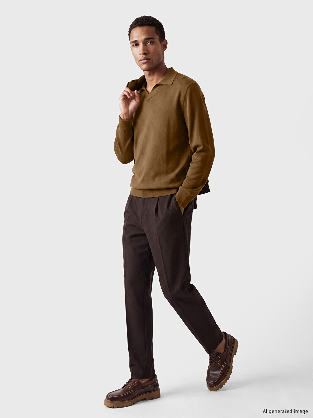 Man Brown Sweater-1