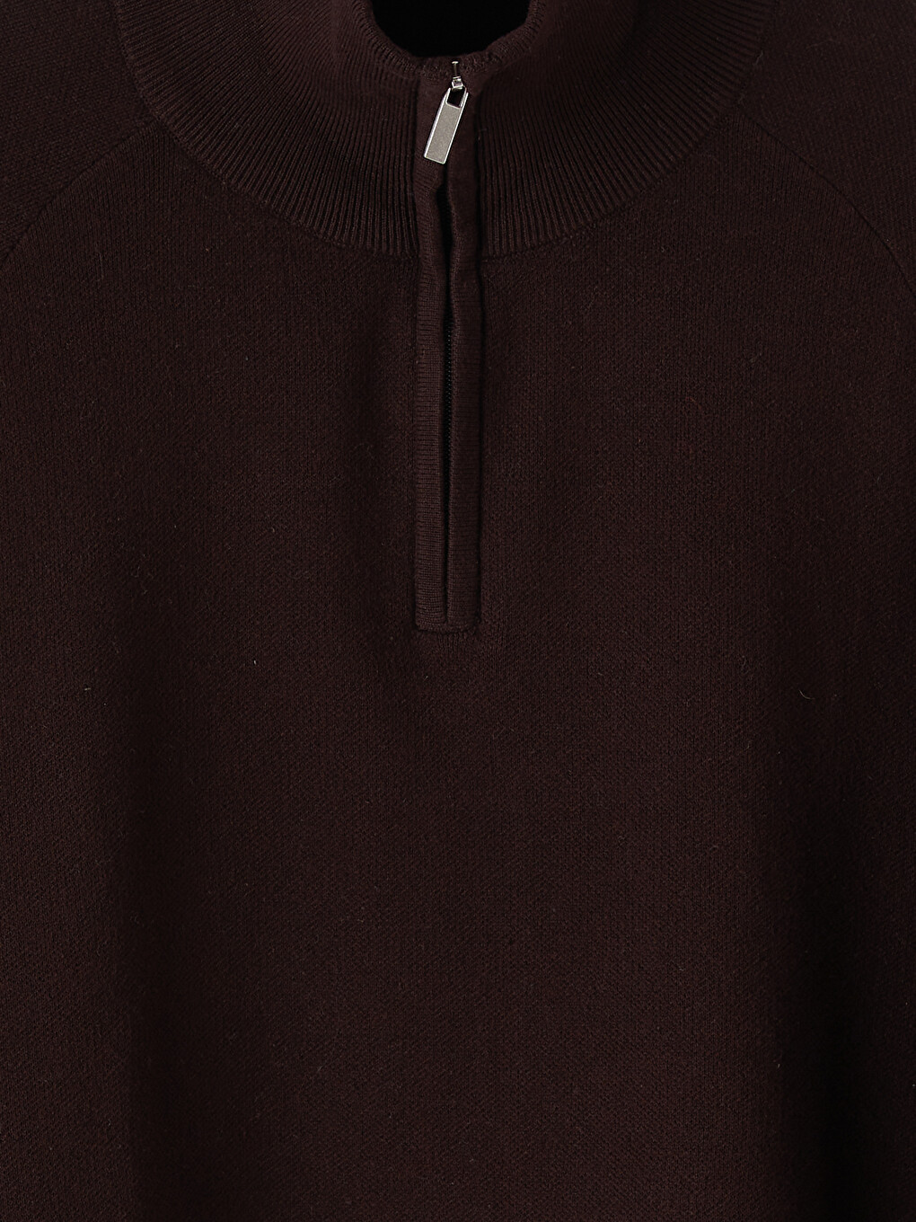 Zippered Polo Collar Men's Knitwear Sweater-5