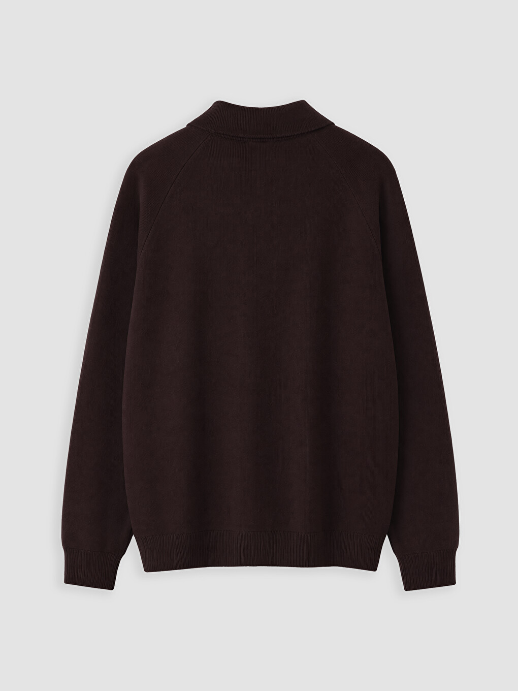 Zippered Polo Collar Men's Knitwear Sweater-6