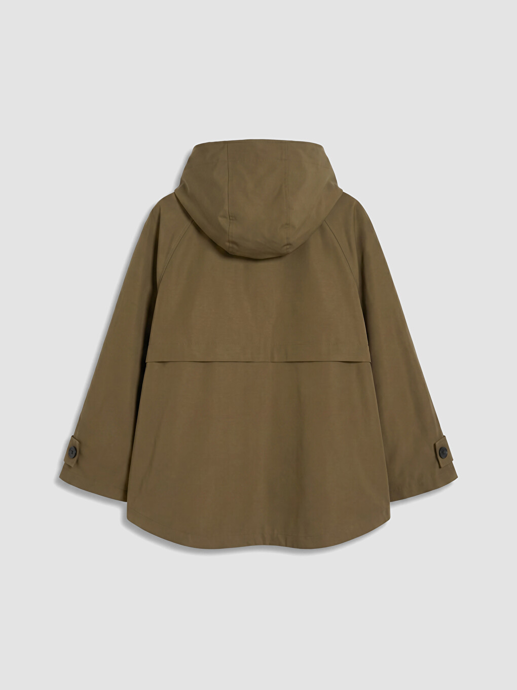 Bej Kapüşonlu Oversize Kadın Ceket-7