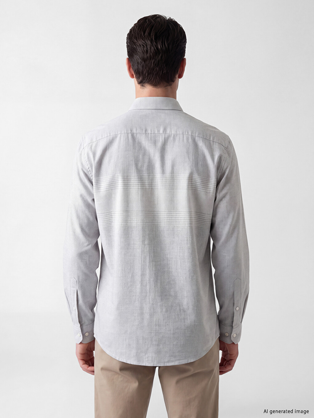 Regular Fit Striped Dobby Men's Shirt-2