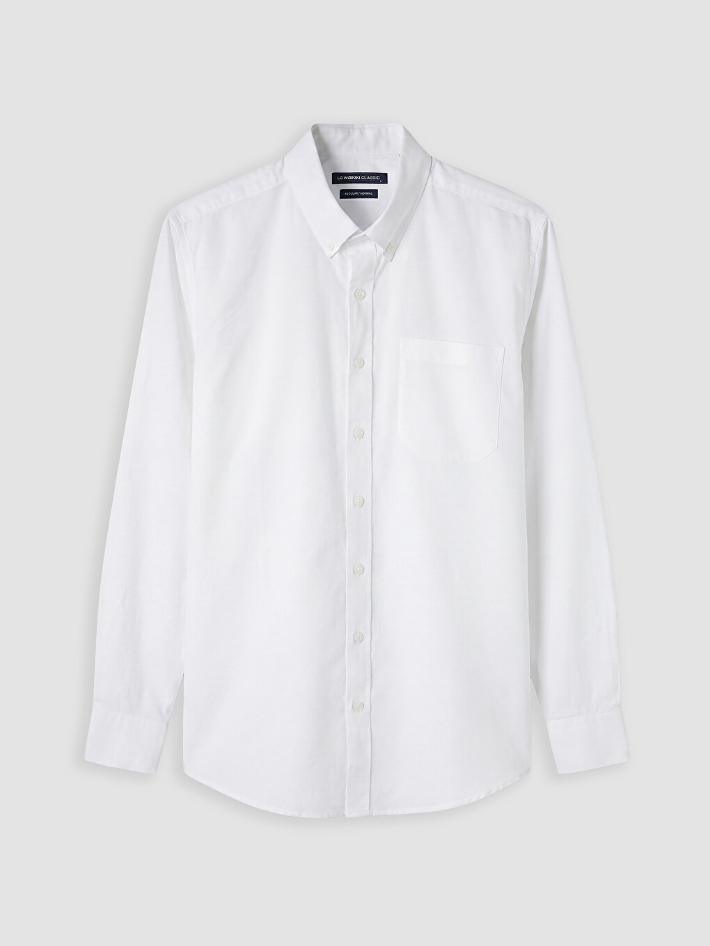 Beyaz Regular Fit Oxford Erkek Gömlek