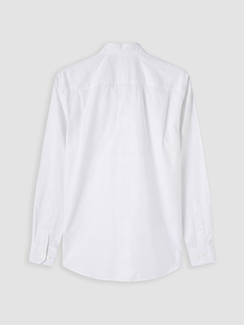 Beyaz Regular Fit Oxford Erkek Gömlek-2