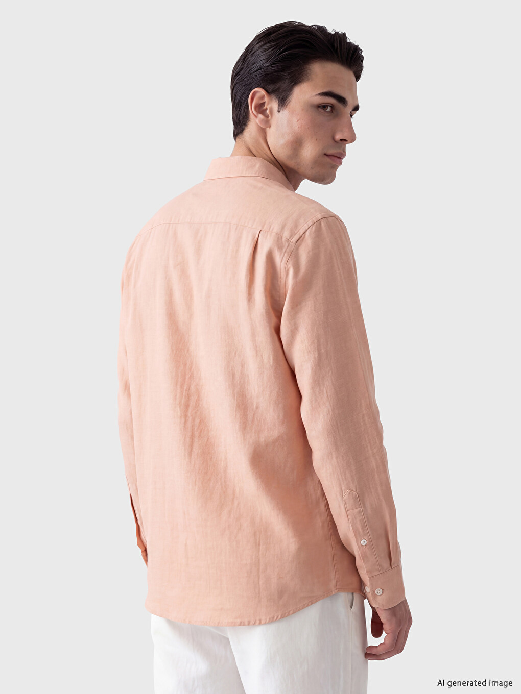 Pembe Standart Kalıp Erkek Gömlek-2