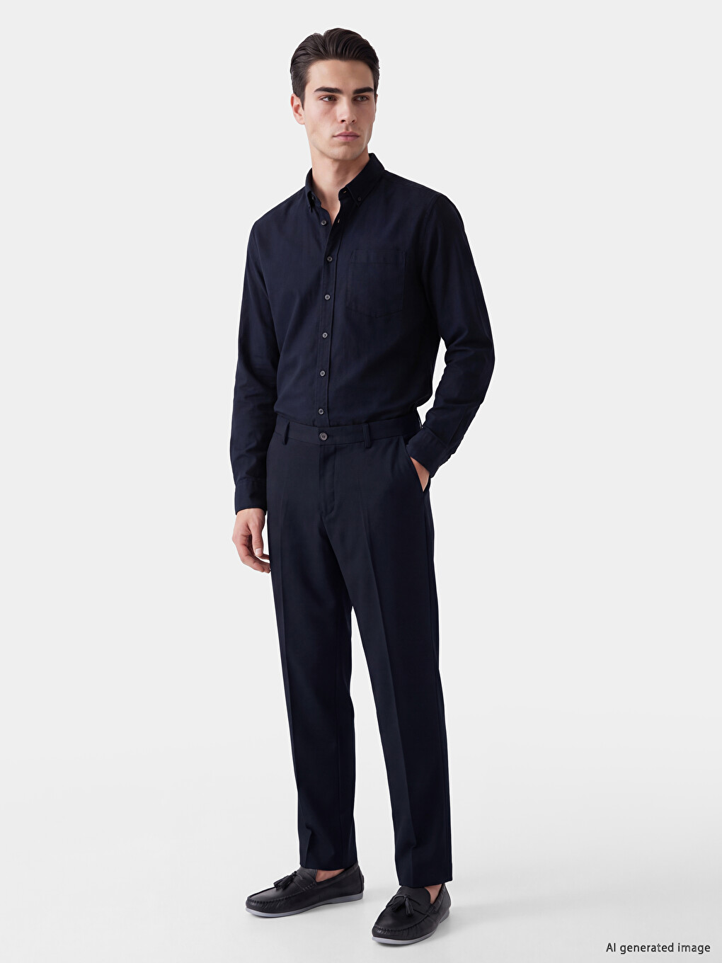 Regular Fit Oxford Men's Shirt-1