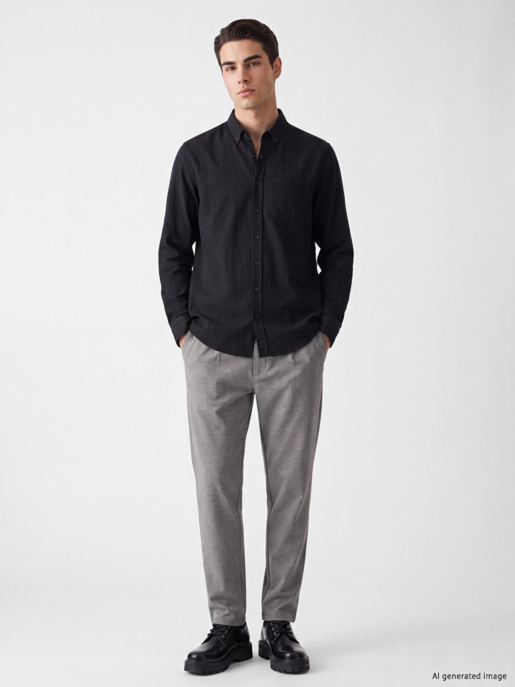 Chemise Marine Homme-1
