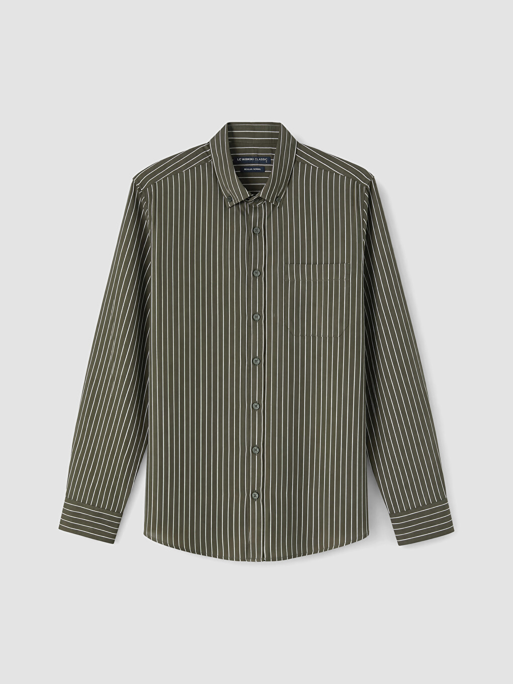Standard Fit Striped Gabardine Men's Shirt-4