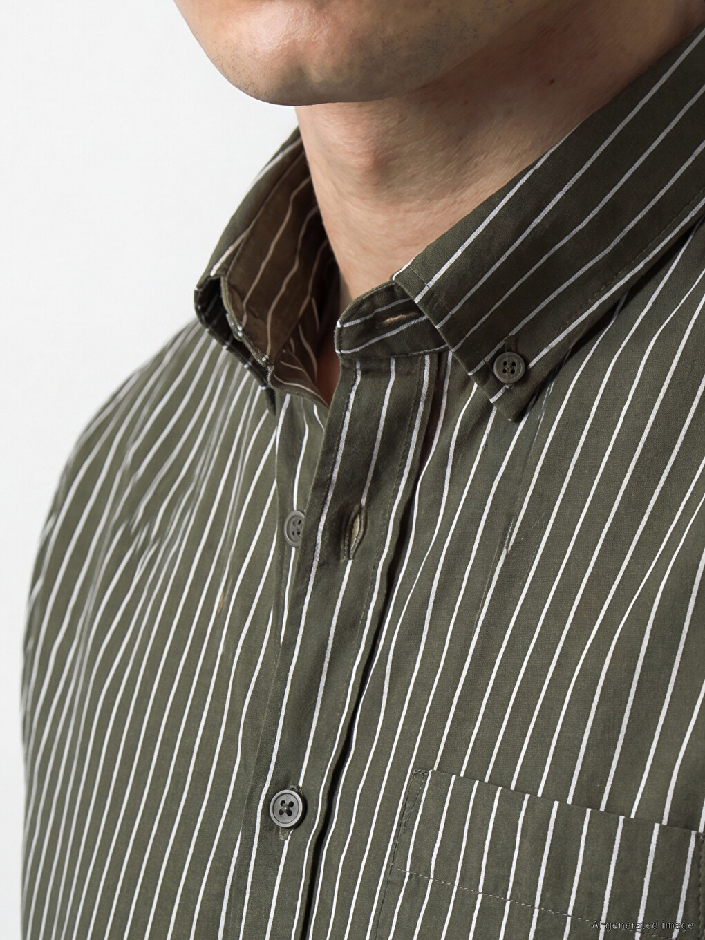 Standard Fit Striped Gabardine Men's Shirt-2