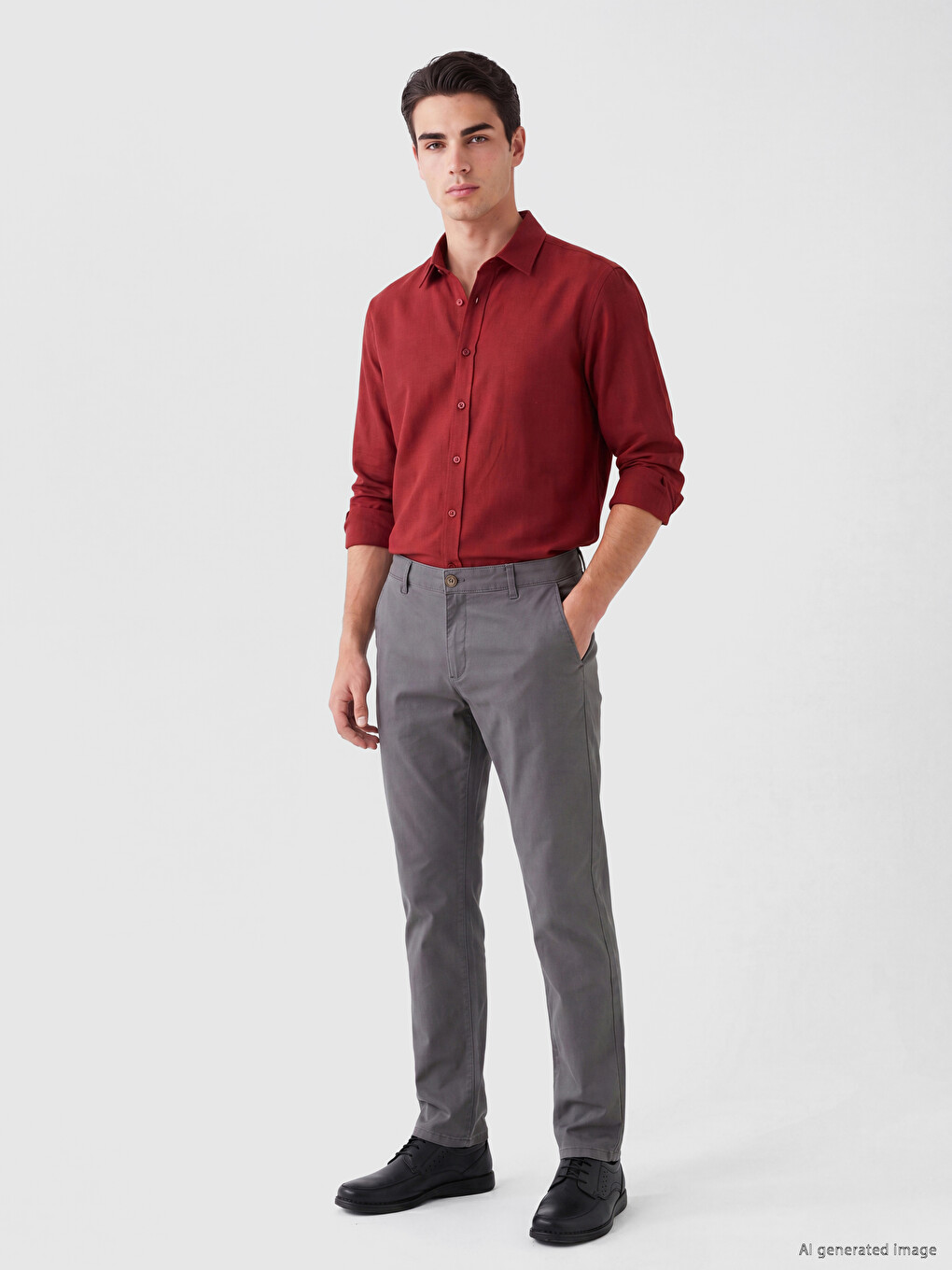 Regular Fit Men's Textured Shirt-1