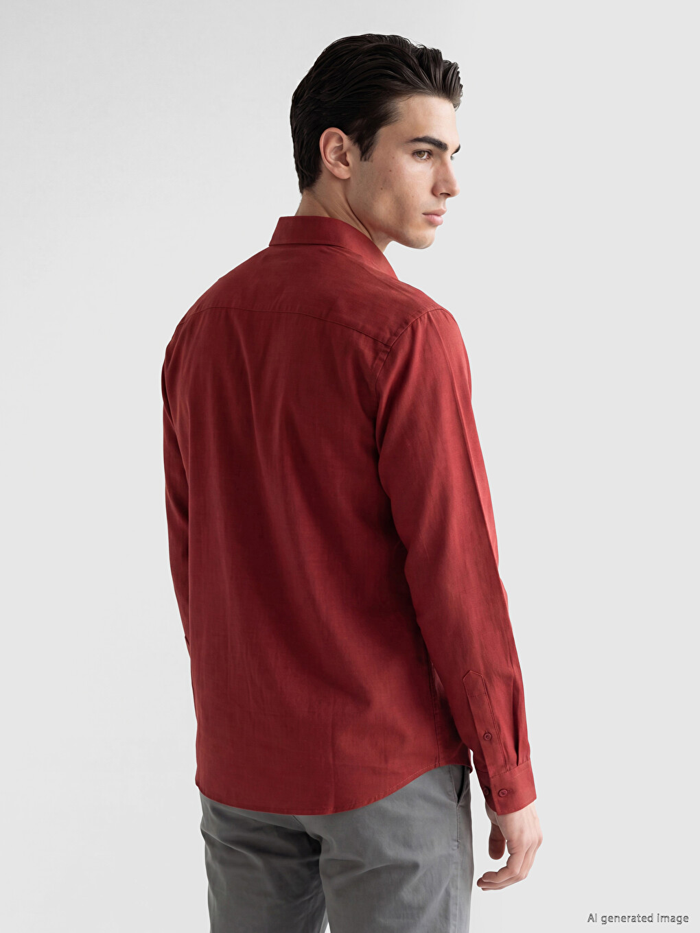 Regular Fit Men's Textured Shirt-2