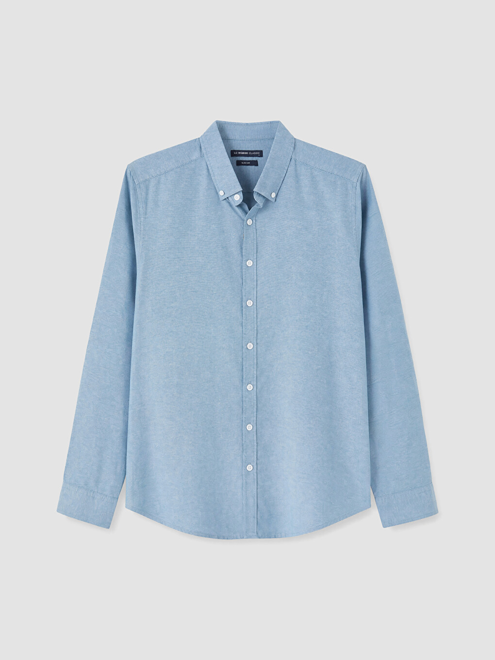 Schlank Oxford Herrenhemd-4