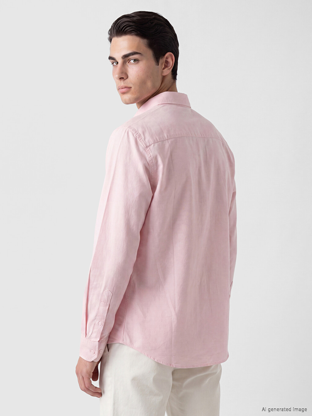 Slim Fit Oxford Men's Shirt-2