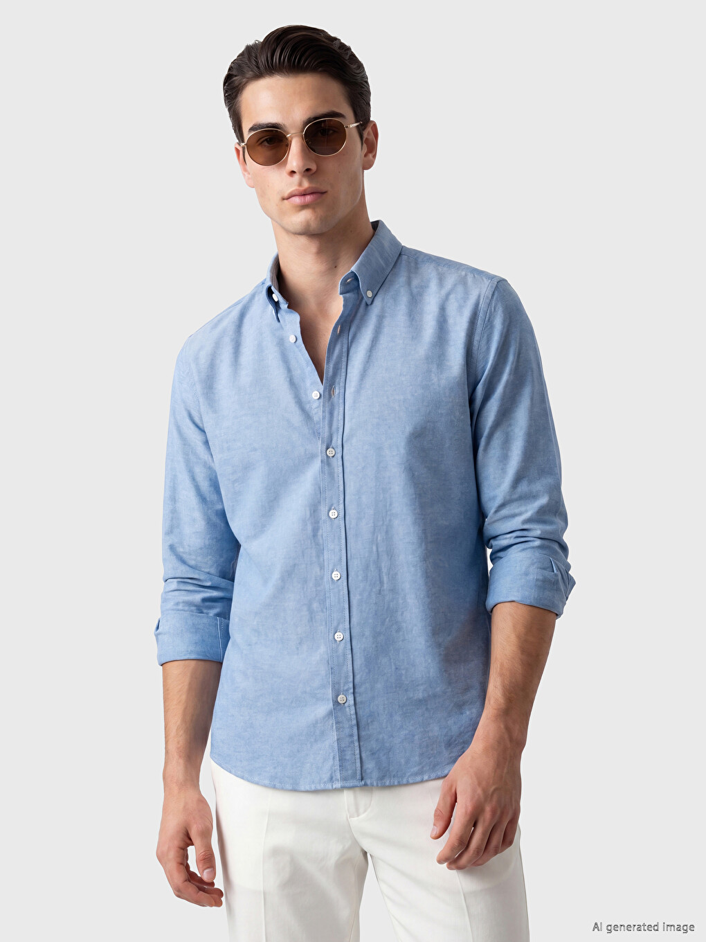Schlank Oxford Herrenhemd