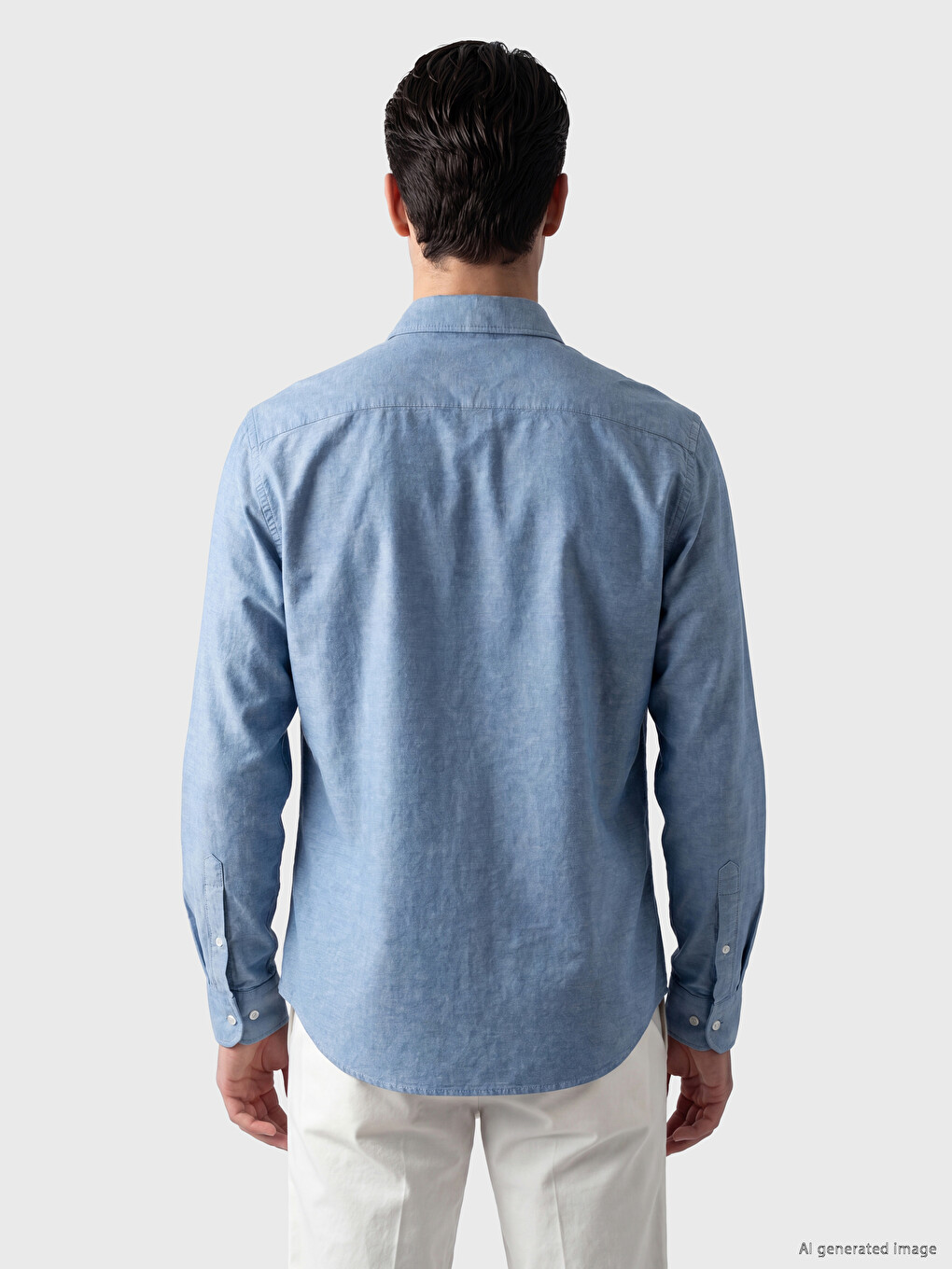 Schlank Oxford Herrenhemd-3