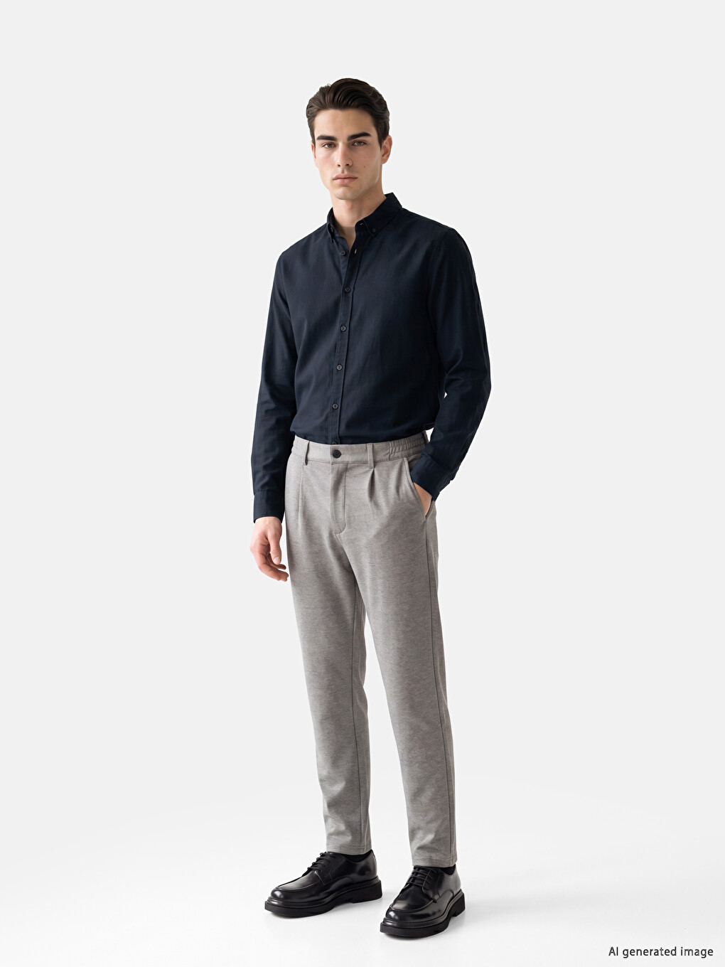 Slim Fit Oxford Men's Shirt-1