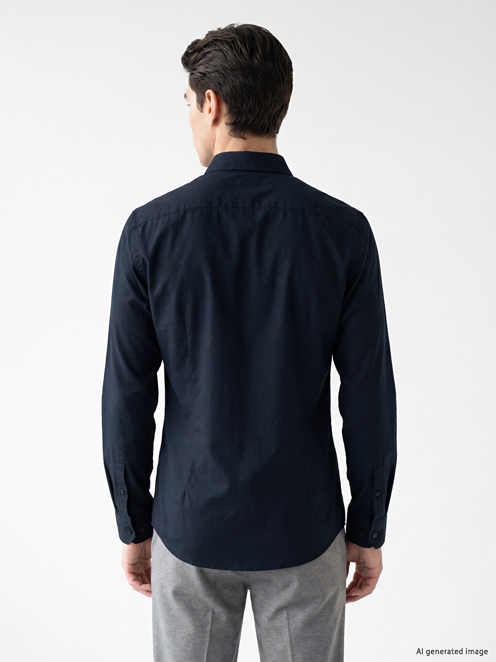 Slim Fit Oxford Men's Shirt-2