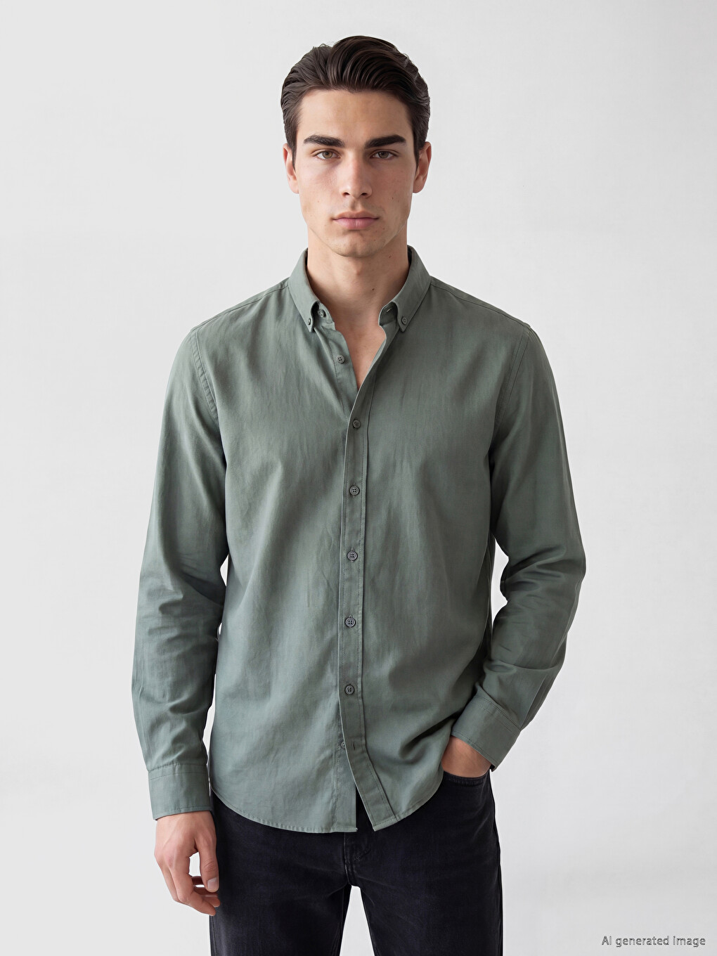 Slim Fit Oksford Muška Košulja