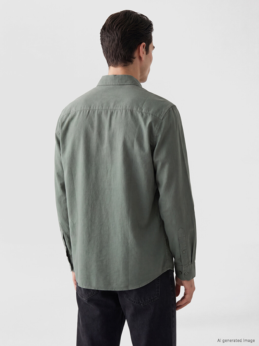 Slim Fit Oksford Muška Košulja-2