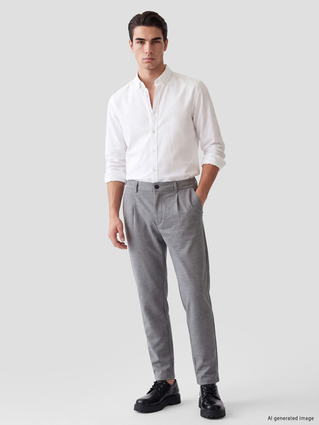 Slim Fit Oxford Men's Shirt-1