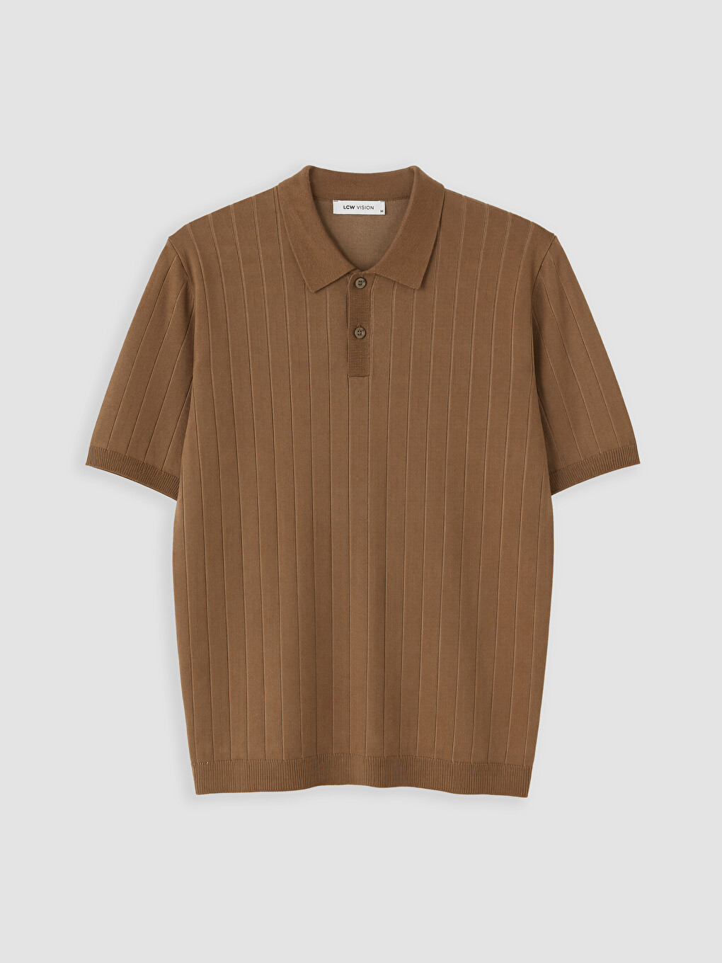 Mashkull Ngjyre Kafe T-shirt-4