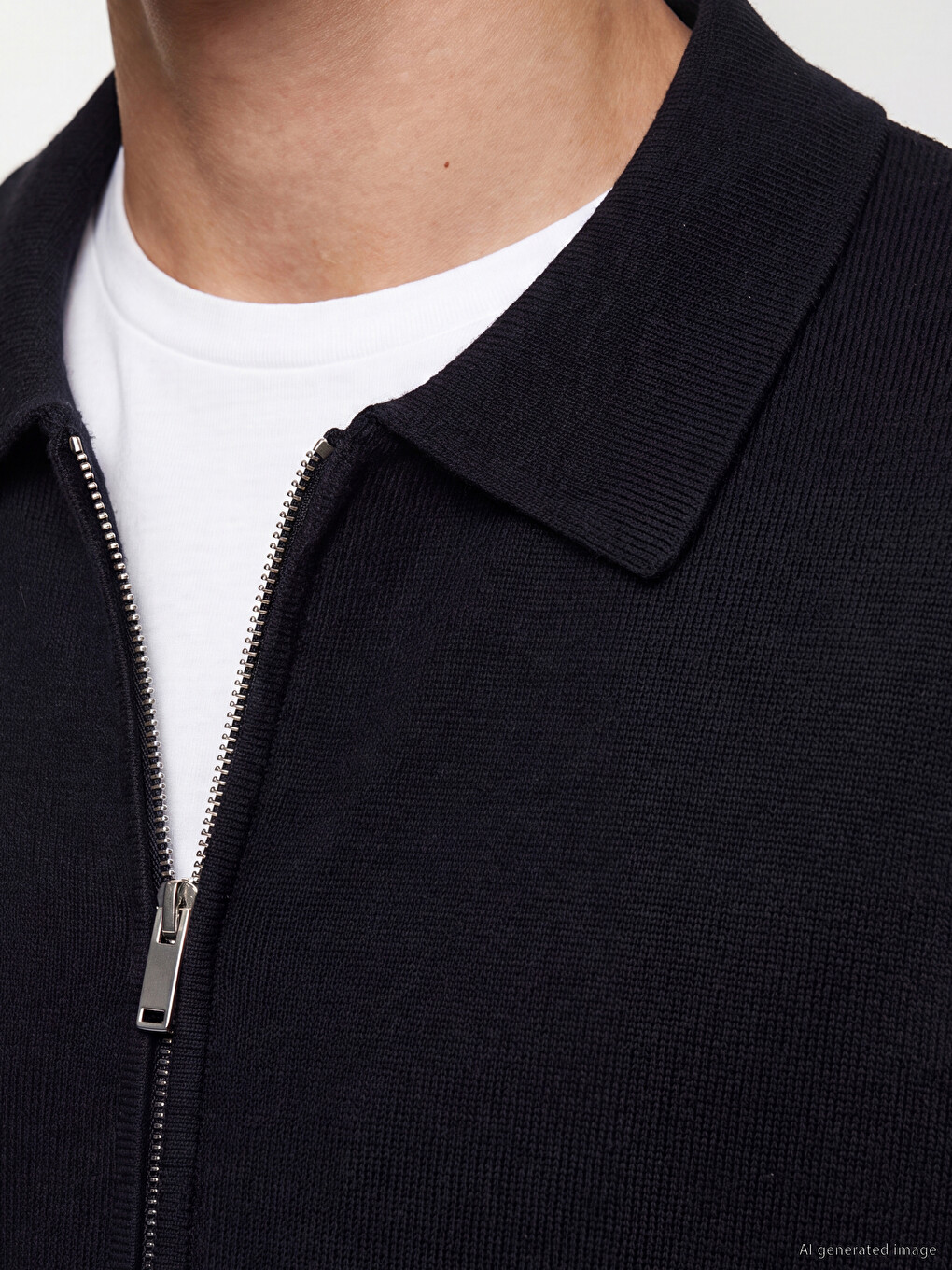 Polo Collar Men's Knitwear Cardigan-2