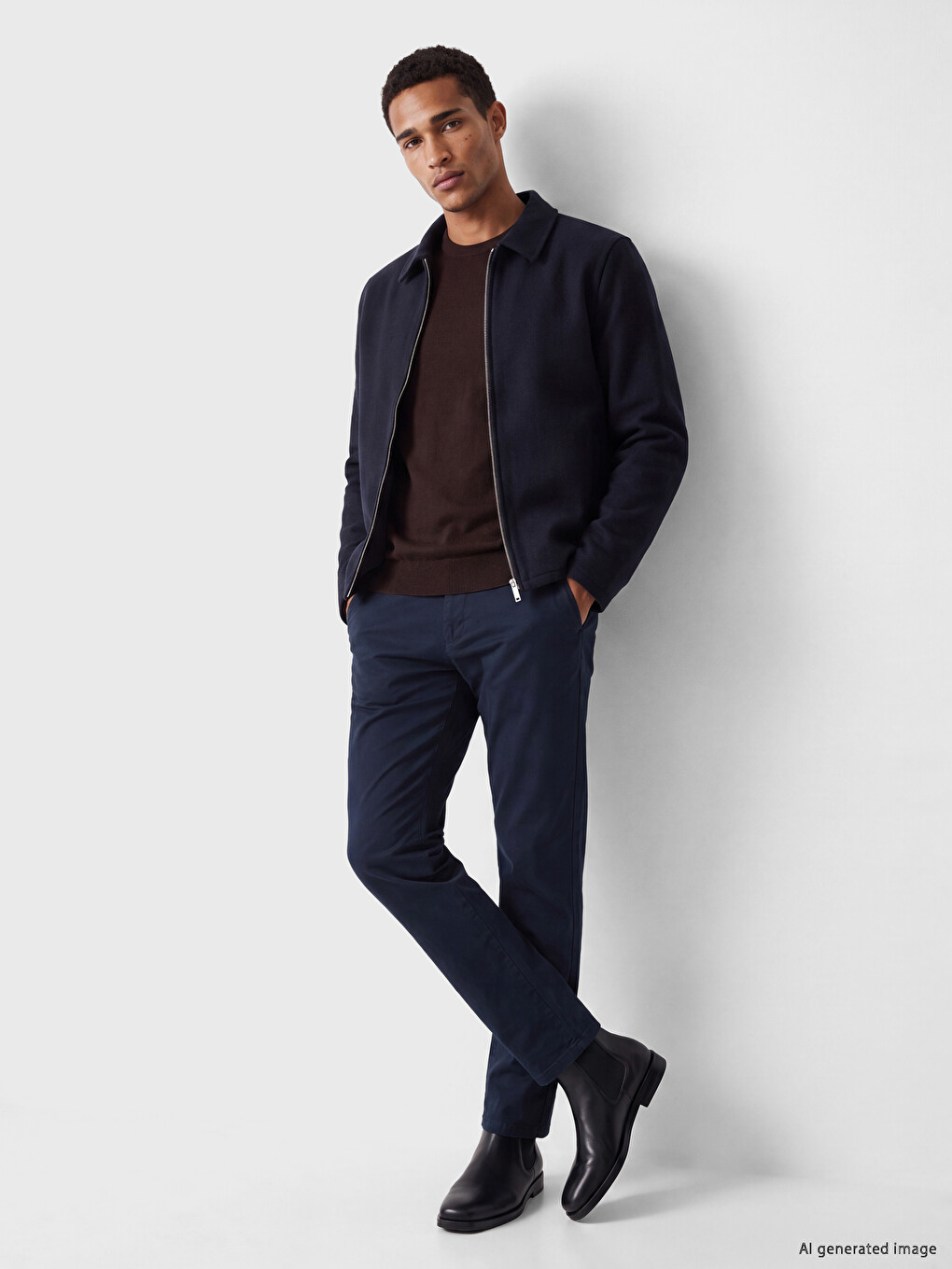 Polo Collar Men's Knitwear Cardigan-1