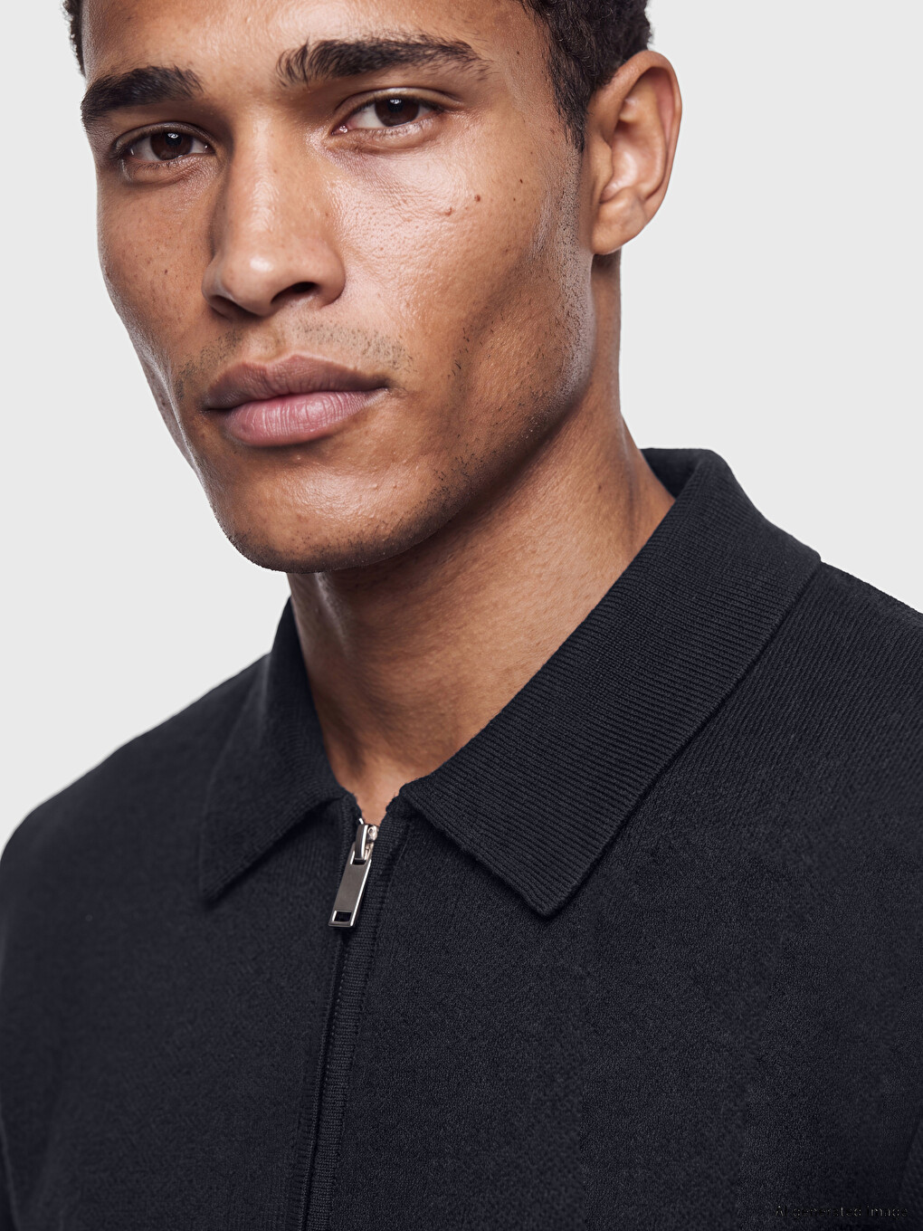 Polo Collar Men's Knitwear Cardigan-2