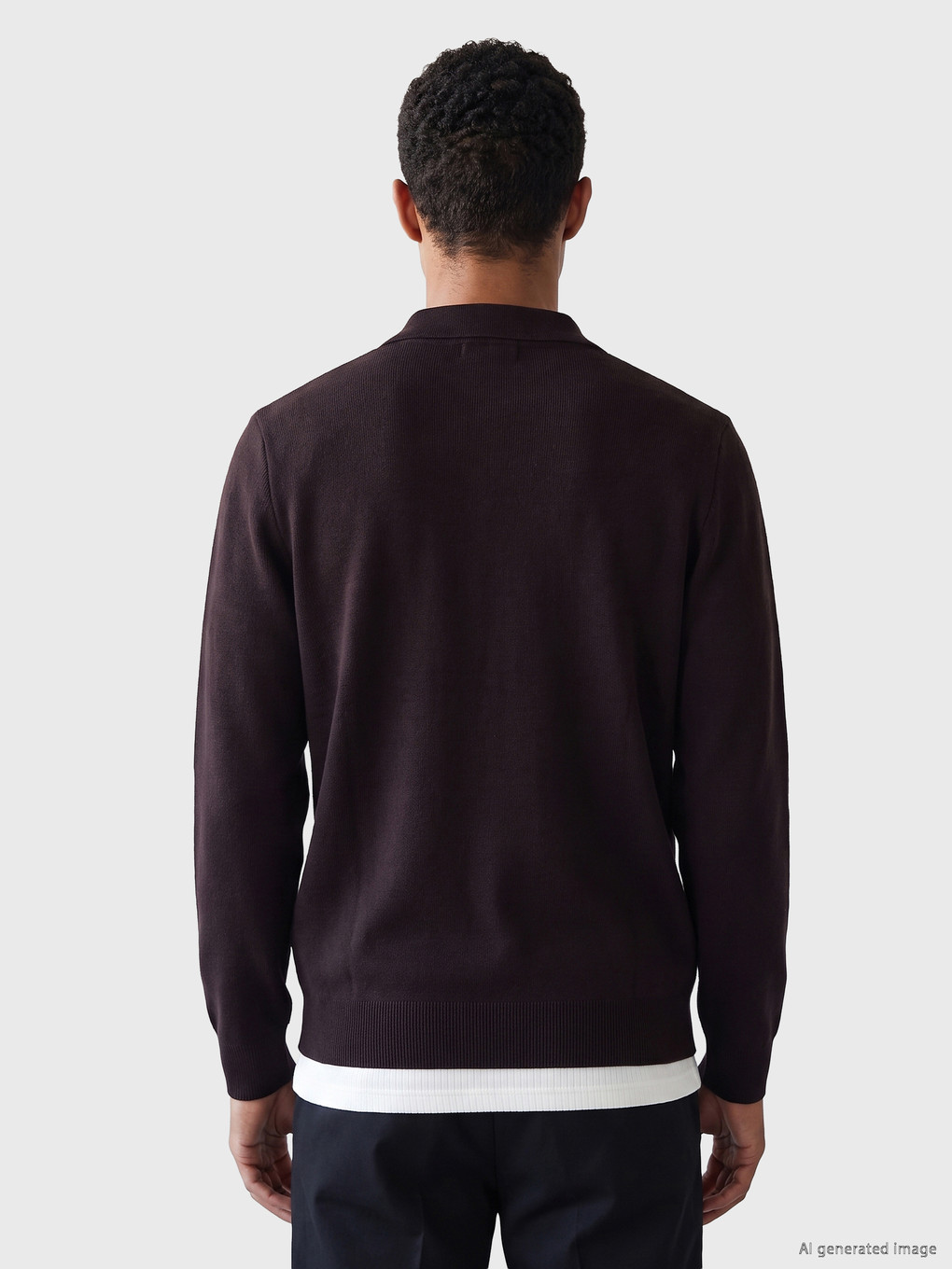 Polo Collar Men's Knitwear Sweater-3