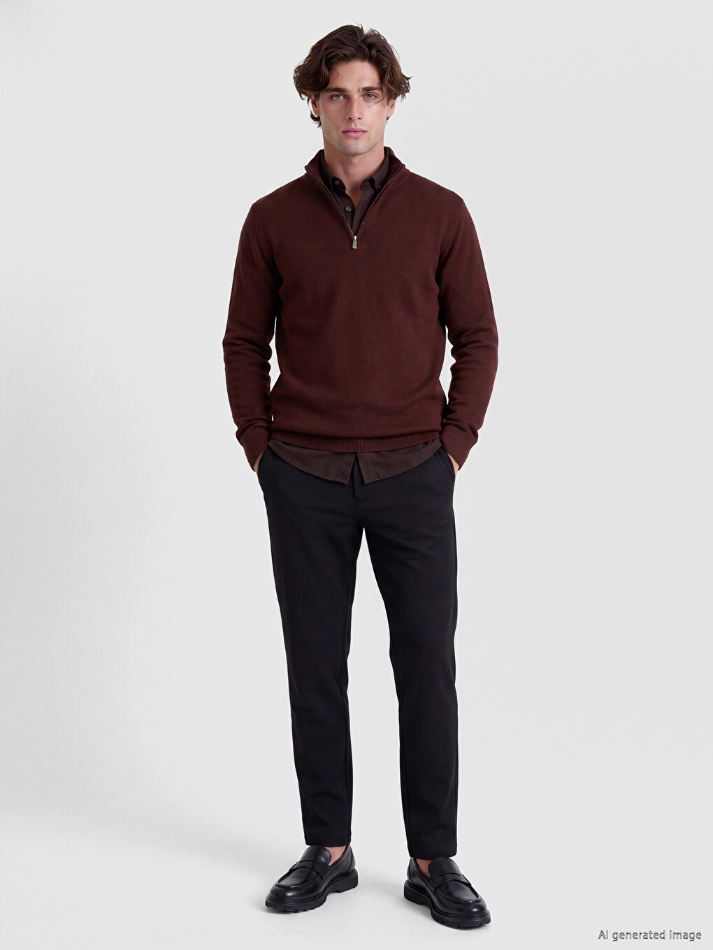 Polo Collar Men's Knitwear Sweater-1