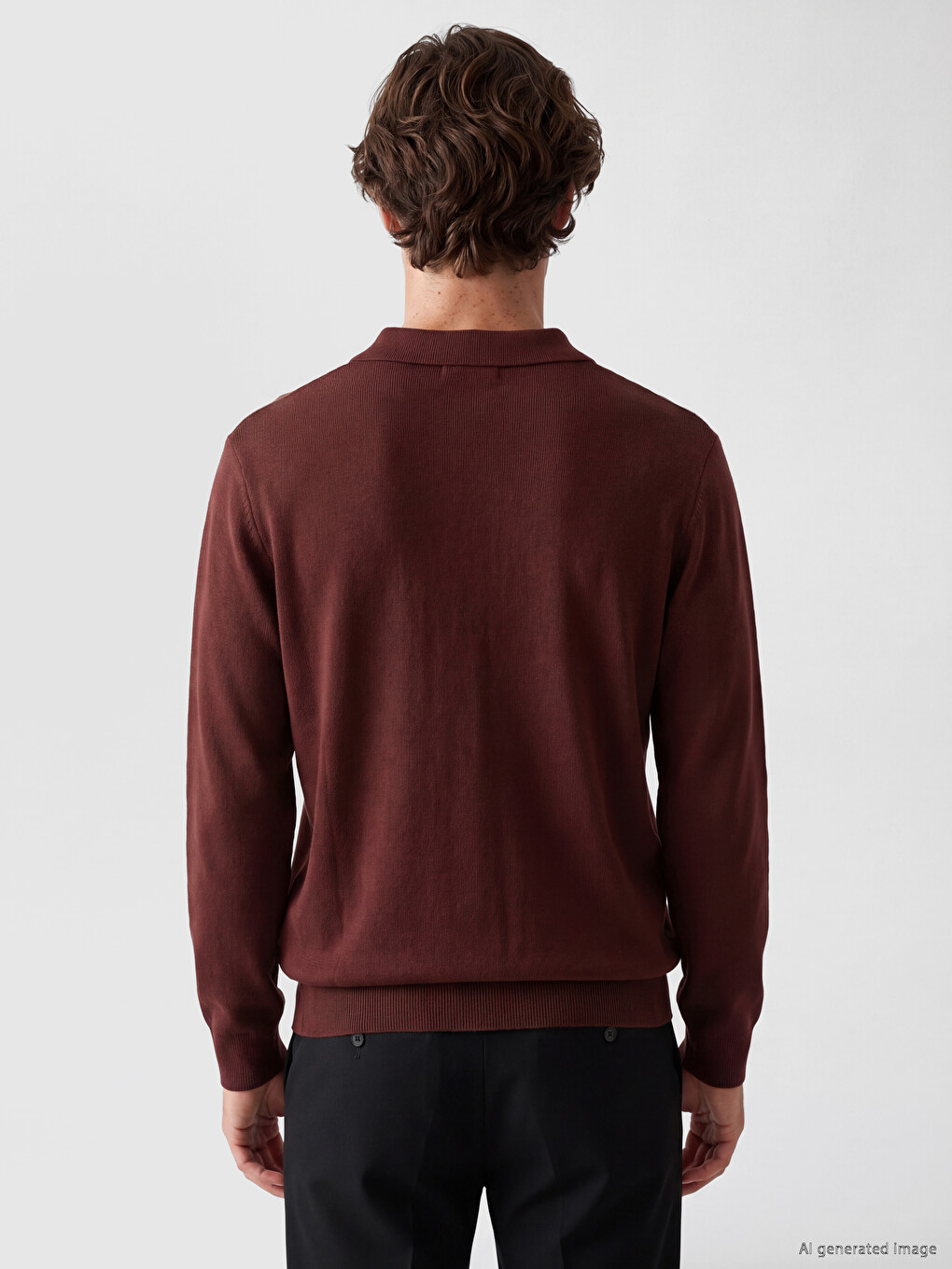 Polo Collar Men's Knitwear Sweater-3