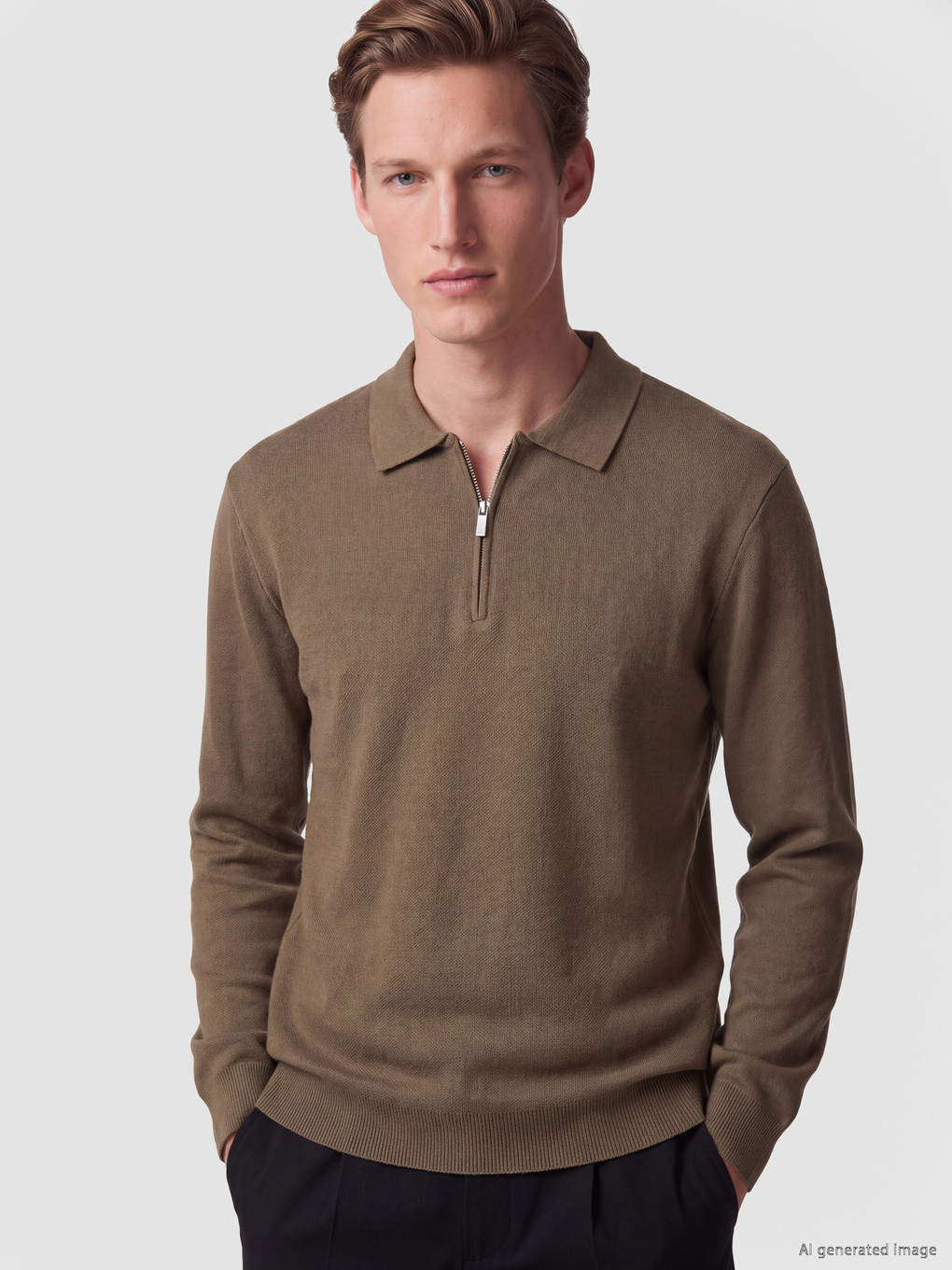 Polo Collar Men's Knitwear Sweater-1