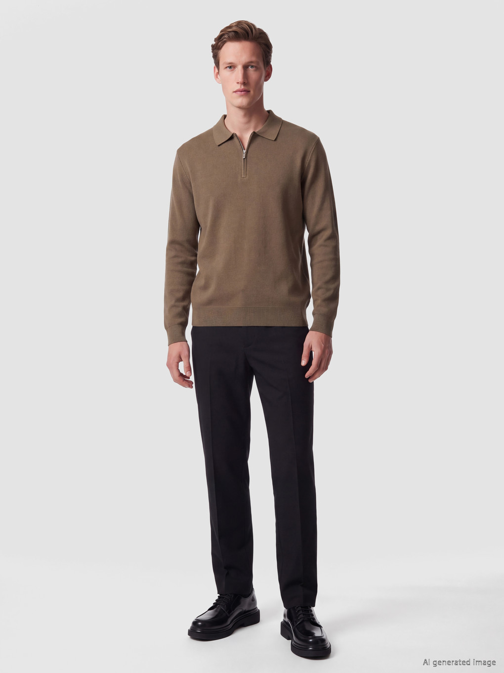 Polo Collar Men's Knitwear Sweater-3