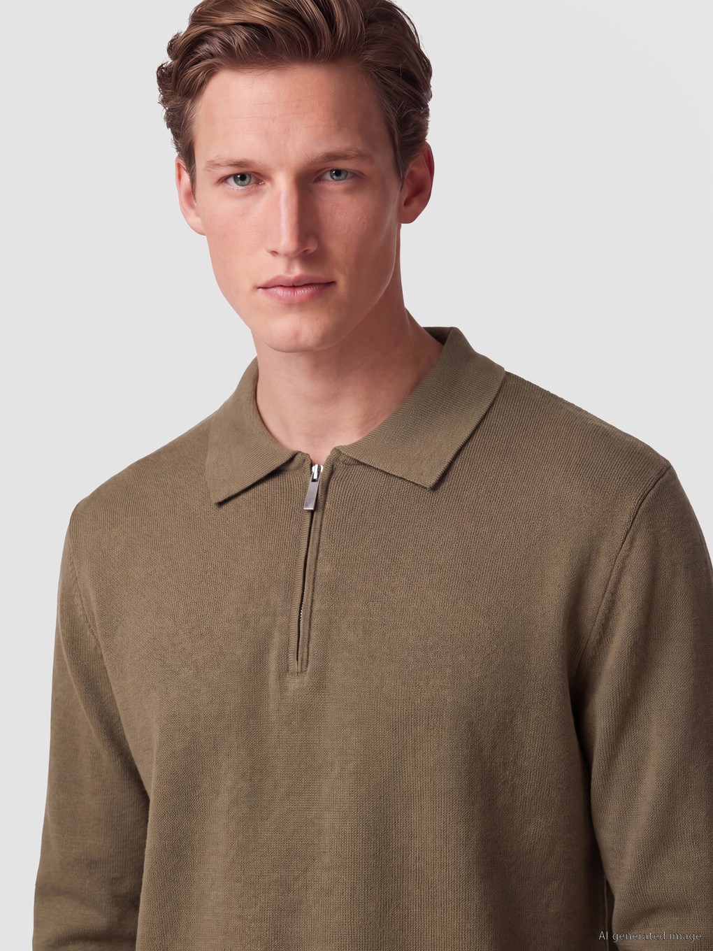 Polo Collar Men's Knitwear Sweater-4